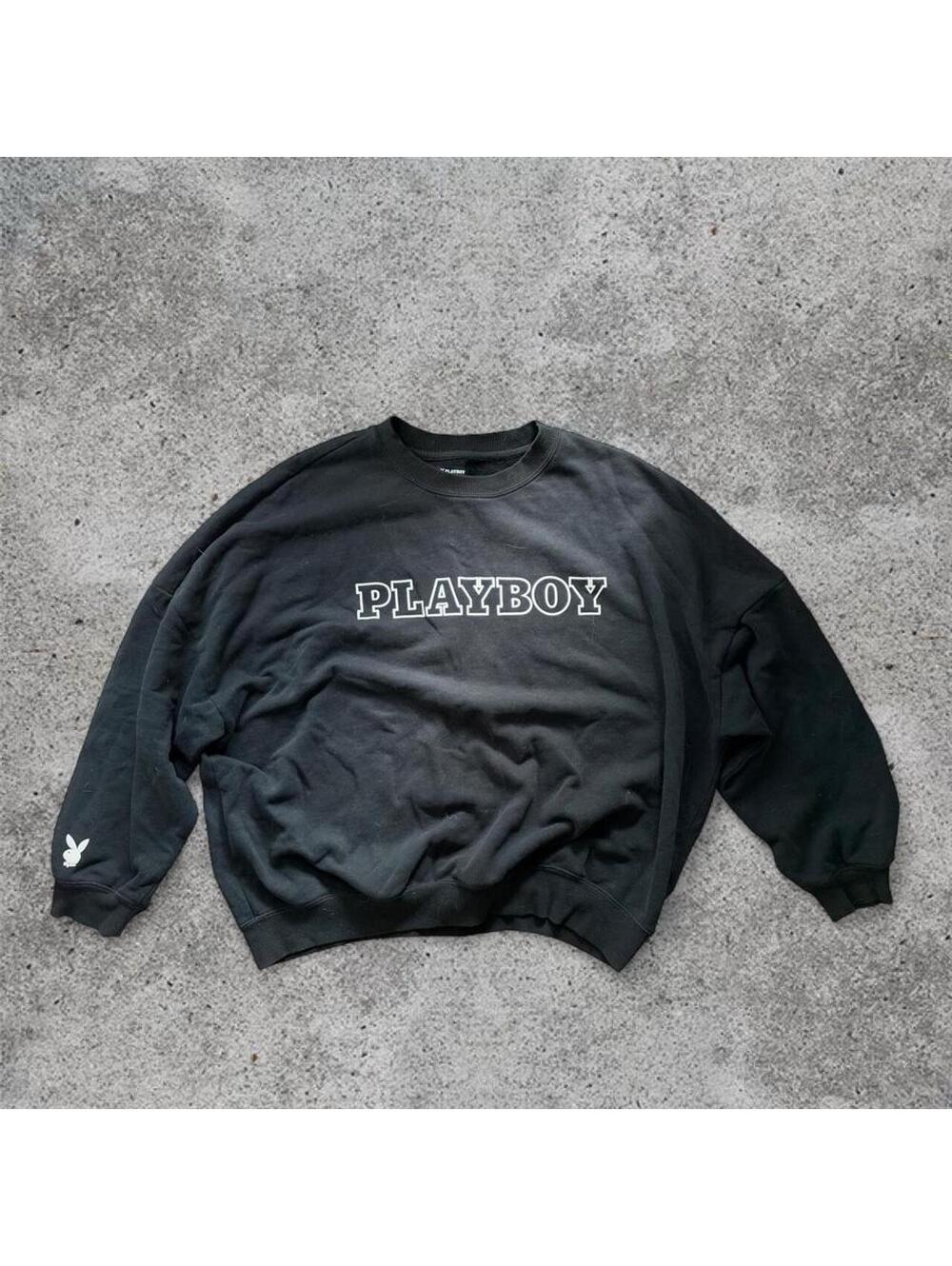 Playboy black crewneck hoodie